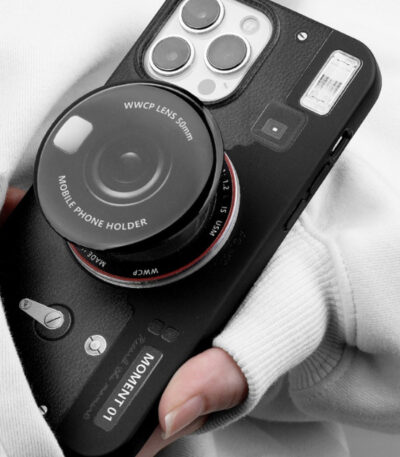 Koios｜iPhone 黑色經典相機磁吸手機保護殼
